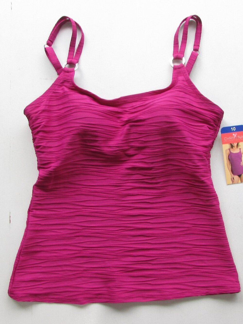 Christina Magenta Tankini Top - NEW